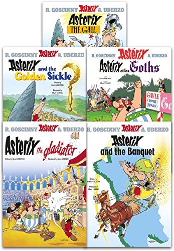 Imagen de archivo de Asterix Series 1 Collection 5 Books Set (Book 1-5) (Asterix the Gaul, Asterix and the Golden Sickle, Asterix and the Goths, Asterix the Gladiator, Asterix and the Banquet) a la venta por Revaluation Books