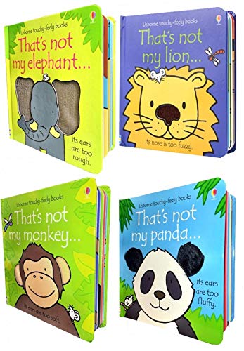 9789526527406: Wildlife Animals Collection Usborne Touchy-Feely 4 Books Set (Thats Not My lion, Thats Not My Tiger,Thats Not My Monkey, Thats Not My elephant) by Fiona Watt (2016-11-07)