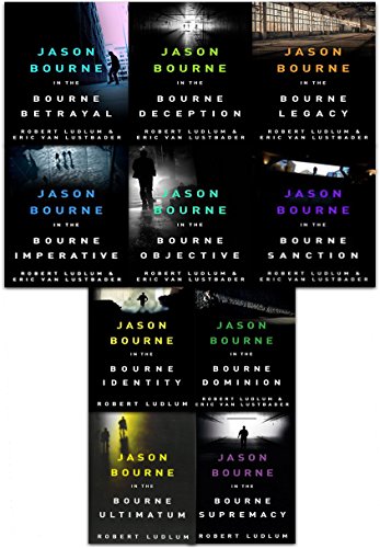 Stock image for The Bourne Trilogy Series Collection Robert Ludlum 10 Books Set (The Bourne Imperative,The Bourne Legacy, Supremacy, Ultimatum, Identity, Objective, Dominion, Imperative) for sale by Revaluation Books