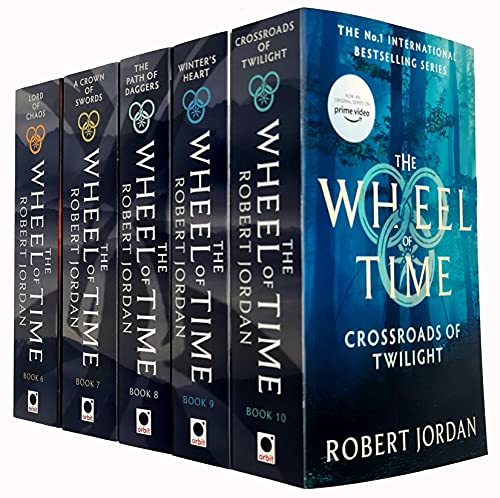 Stock image for Robert Jordan The Wheel of Time Collection 5 Books Set Series 2 (Book 6-10) (Lord Of Chaos, A Crown Of Swords, The Path Of Daggers, Winter's Heart, Crossroads Of Twilight) for sale by WeBuyBooks