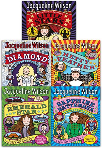 Stock image for Jacqueline Wilson Hetty Feather Series Collection 5 Books Set (Little Stars, Sapphire Battersea, Diamond, Hetty Feather, Emerald Star) for sale by Revaluation Books