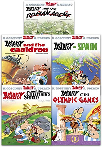 Stock image for Asterix Series 3 Collection 5 Books Set (Book 11-15) (The Chieftains Shield, At the Olympic Games, Cauldron, Asterix in Spain, the Roman Agent) for sale by Revaluation Books