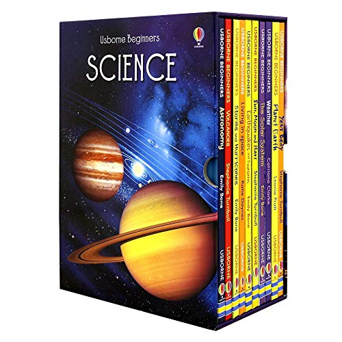 9789526530758: Usborne Beginners Series Science Collection 10 Books Box Set (Earthquakes & Tsunamis, Sun Moon and Stars, Living in Space, Storms and Hurricanes, Volcanoes, Astronomy, The Solar System, Your Body, Pla