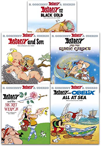 Imagen de archivo de Asterix the Gaul Series 6 Collection 5 Books Set (26-30) (Asterix and the Black Gold, Asterix and Son, Asterix and the Magic Carpet, Asterix and the Secret Weapon, Asterix and Obelix All at Sea) a la venta por Revaluation Books