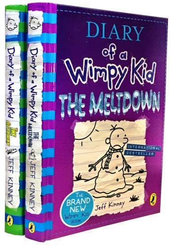 Stock image for Diary of a Wimpy Kid 2 Books Collection Set The Meltdown, The Getaway by Jeff Kinney [Hardcover] Jeff Kinney for sale by RareCollectibleSignedBooks