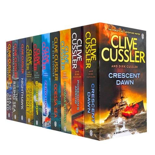 Stock image for Clive Cussler 10 Book Set Collection Inc Poseidons Arrow, Crescent Dawn, Havana Storm. for sale by Blindpig Books