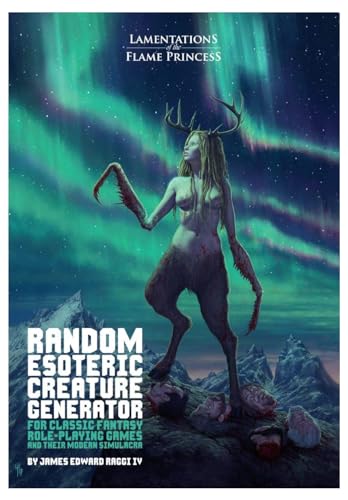 Beispielbild fr Random Esoteric Creature Generator for Classic Fantasy Role-Playing Games and their Modern Simulacra, The 10th Anniversary Edition 5th Printing (Lamentations of the Flame Princess - Core Rules, Settings & Ephemera) zum Verkauf von Noble Knight Games
