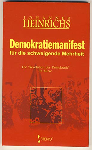 Stock image for Demokratiemanifest für die schweigende Mehrheit Schachtschneider, Karl Albrecht for sale by LIVREAUTRESORSAS