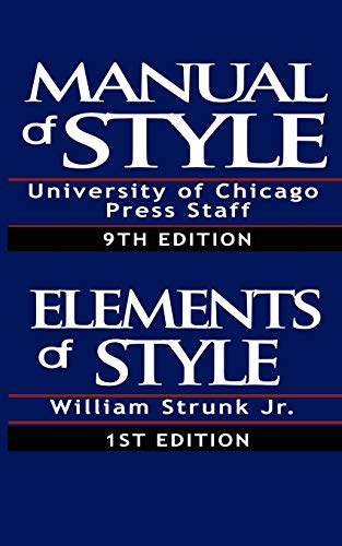 Beispielbild fr The Chicago Manual of Style and the Elements of Style, Special Edition zum Verkauf von Better World Books