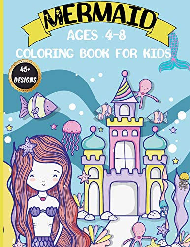 Beispielbild fr Mermaid coloring book for kids ages 4-8: Magical Coloring Book with Mermaids and Sea Creatures zum Verkauf von Buchpark