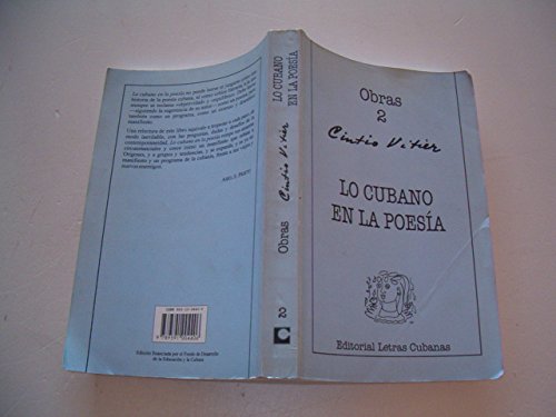 Obras 2: Lo Cubano En LA Poesi (Spanish Edition) (9789591004406) by Vitier, Cintio
