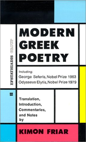 Modern Greek Poetry Friar, Kimon