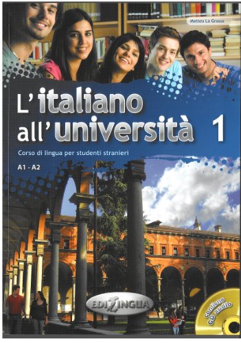9789606930683: L'italiano all'universita: Libro e quaderno + CD Audio 1 (Level A1-A2)
