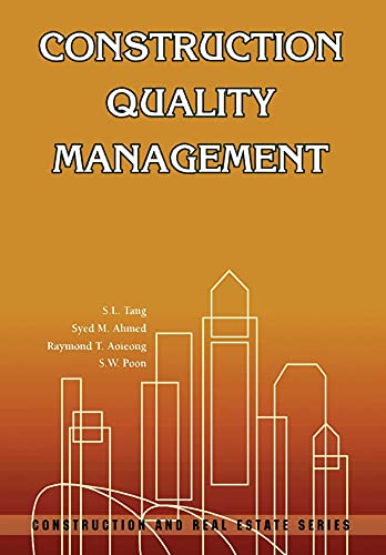 Imagen de archivo de Construction Quality Management a la venta por Irish Booksellers