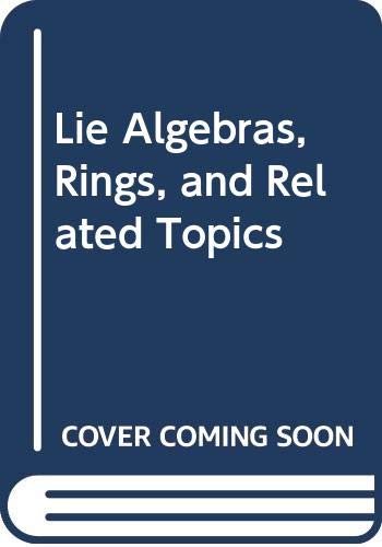 9789624301106: Lie Algebras, Rings and Related Topics