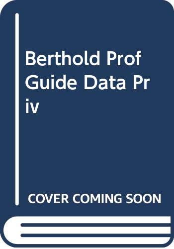 Stock image for Berthold Prof Guide Data Priv for sale by Mispah books