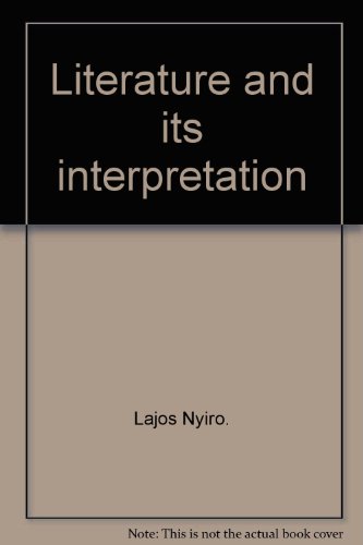 9789630513241: Literature and its Interpretation.