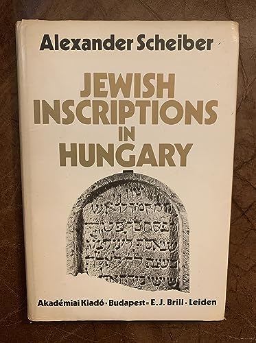 9789630533041: Jewish inscriptions in Hungary, from the 3rd century to 1686