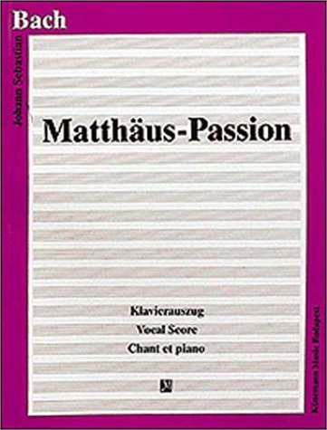 9789638303691: Bach: Matthaus Passion