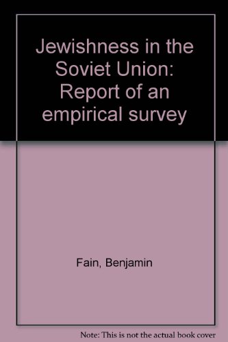 Beispielbild fr Jewishness in the Soviet Union: Report of an Empirical Survey. zum Verkauf von Henry Hollander, Bookseller
