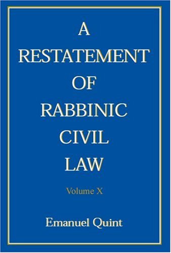 9789652293237: A Restatement of Rabbinic Civil Law