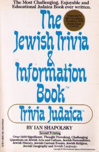 Stock image for The Jewish Trivia and Information Book: Trivia Judaica for sale by Your Online Bookstore