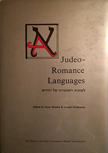 Beispielbild fr Judeo - Romance Languages zum Verkauf von Antiquariat Walter Nowak