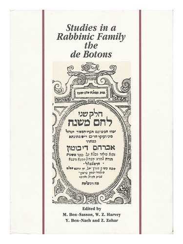 Stock image for Studies in a rabbinic family: The de Botons (English and Hebrew Edition) for sale by dsmbooks