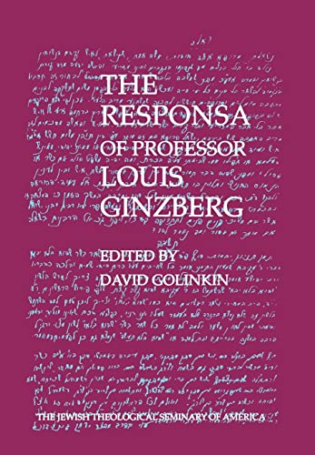 Imagen de archivo de The Responsa of Professor Louis Ginzberg a la venta por SecondSale
