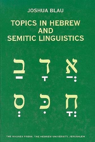 9789654930062: Topics in Hebrew and Semitic Linguistics