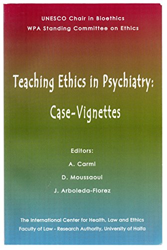 Imagen de archivo de Teaching ethics in psychiatry: case vignettes a la venta por WorldofBooks