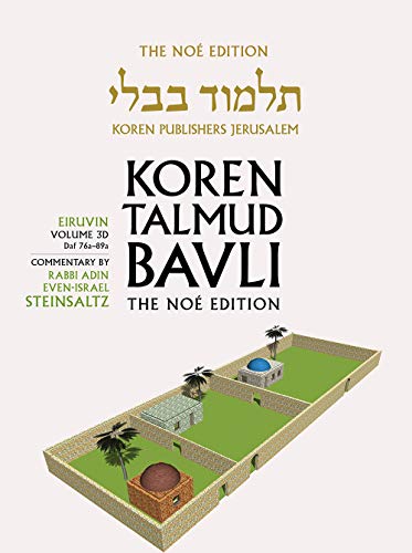 9789657765364: Koren Talmud Bavli V3d: Eiruvin, Daf 76a-89a, Noe Color Pb, H/E