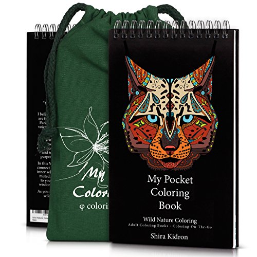Imagen de archivo de Adult Coloring Books: My Pocket Coloring Book - Coloring-On-The-Go - Wild Nature Coloring a la venta por ThriftBooks-Atlanta