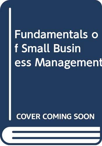 Stock image for Fundamentals of Small Business Management for sale by Redux Books