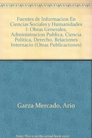 9789681208660: Fuentes de informacin en ciencias sociales y humanidades I (Spanish Edition)