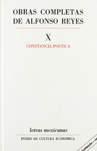Stock image for Obras completas, X Constancia poetica (Spanish Edition) for sale by T. A. Borden Books