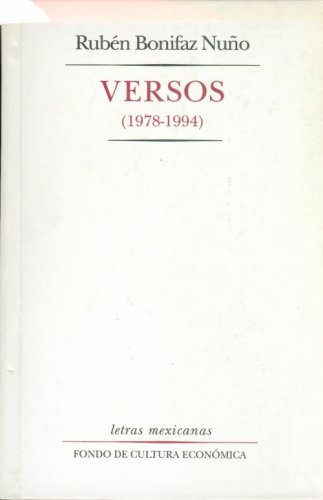 Imagen de archivo de Versos (1978 - 1994) a la venta por HISPANO ALEMANA Libros, lengua y cultura