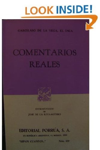 Stock image for Comentarios Reales (Spanish Edition) for sale by Andrew's Books