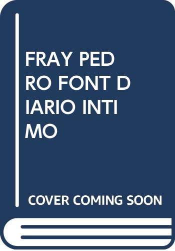 9789688567395: Fray Pedro Font Diario Intimo