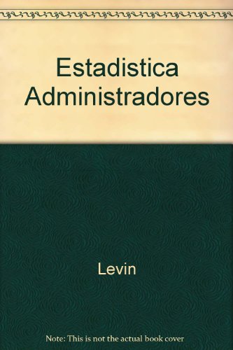 Imagen de archivo de Estadistica Administradores a la venta por Hamelyn