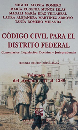 9789700717494: CODIGO CIVIL PARA EL DISTRITO FEDERAL 2