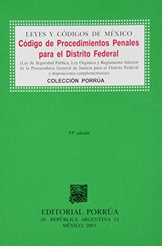 Stock image for Codigo De Procedimientos Penales Para El Distrito Federal (Coleccio n Porru a) (Spanish Edition) for sale by dsmbooks