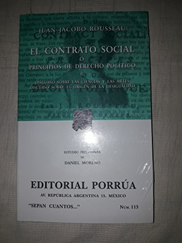 9789700749204: El Contrato Social o Principios del Derecho Poltico