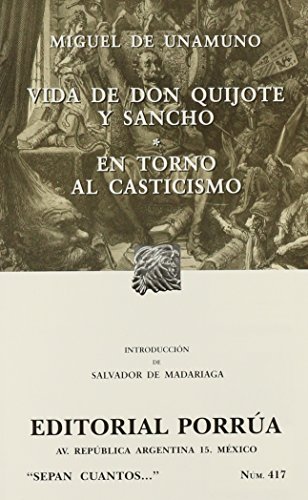 Imagen de archivo de Vida de Don Quijote y Sancho & en torno al casticismo / Life of Don Quixote and Sancho & About Chastity (Paperback) a la venta por The Book Depository