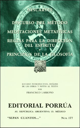 Imagen de archivo de Discurso del mtodo. Meditacion [Paperback] by DESCARTES, RENE a la venta por Iridium_Books