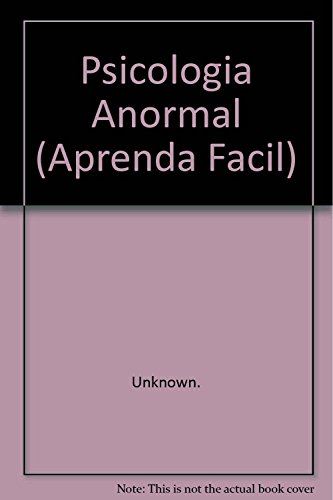 Stock image for PSICOLOGIA ANORMAL [Paperback] by Varios for sale by Iridium_Books