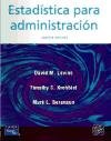 Estadistica Para Administracion - Con CD-ROM (Spanish Edition) (9789702608028) by LEVINE