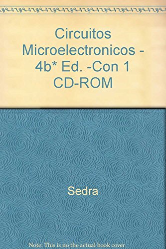 9789706133793: Circuitos microelectrnicos 4a edicin. Con CD-ROM incluido (Spanish Edition)