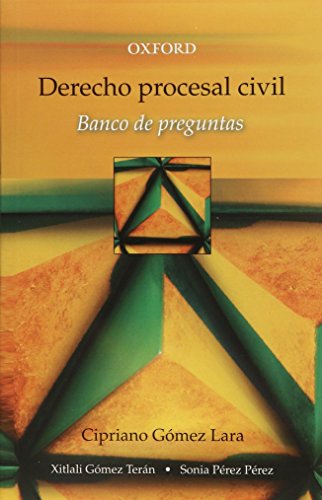 Stock image for DERECHO PROCESAL CIVIL BANCO DE PREGUNTAS [Paperback] by GOMEZ LARA, CIPRIANO. for sale by Iridium_Books