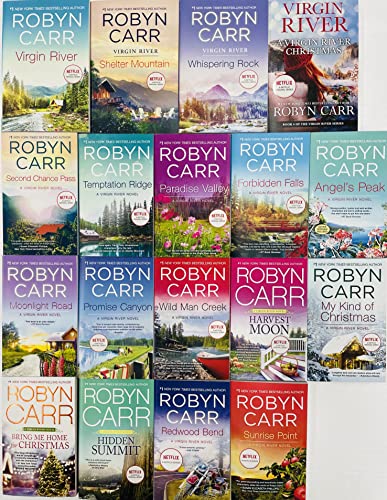 Stock image for Virgin River Series Complete Set (Books 1-18): My Kind of Christmas, Sunrise Point, Redwood Bend,hidden Summit, Bring Me Home for Christmas, Harvest Moon, Wild Man Creek, Promise Canyon, Moonlight Road, Angel's Peak, Forbidden Falls . for sale by Books Unplugged
